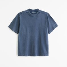 Our new short-sleeve tee in our softAF 180g fabric and vintage oversized-fit silhouette, featuring reverse seaming details, crew neckline and straight hem. Made in the same fabric as our Essential Tee but fits like our Premium Heavyweight Tee! Blue Washed Relaxed Fit T-shirt, Relaxed Fit Washed Blue T-shirt, Washed Relaxed Fit Short Sleeve T-shirt, Relaxed Fit Washed T-shirt With Short Sleeves, Washed Blue Relaxed Fit Graphic Tee, Casual Washed Blue Relaxed Fit T-shirt, Washed Blue Relaxed Fit Short Sleeve Tops, Relaxed Fit Washed Blue Tops, Relaxed Fit Short Sleeve T-shirt For Casual Gatherings