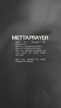 a black and white photo with the words meta prayer