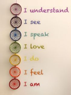 Chakra Dreamcatcher Diy, Chakra Dreamcatcher, Chakra Crafts, Dreamcatcher Rainbow, Rainbow Dreamcatcher, Rainbow Dream Catcher, Arte Yoga, Chakra Affirmations