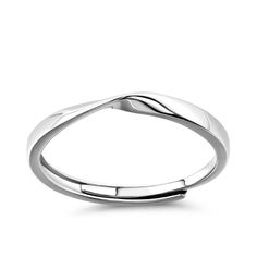 Simple in design, this classic women's band represents a lifetime of love.Weight: 1.6 gWidth: 2.6 mmMaterial: 925 SilverPlating Color: Silver Adjustable Round Jewelry With Modern Twist, Adjustable Round Jewelry With A Modern Twist, Adjustable Round Modern Twist Jewelry, Modern Adjustable Stackable Rings For Anniversary, Elegant Twisted Stackable Rings As Gift, Elegant Twisted Jewelry With Polished Finish, Adjustable Stackable Rings With A Modern Twist For Anniversary, Adjustable Infinity Stackable Rings With A Modern Twist, Minimalist Twisted Jewelry For Anniversary