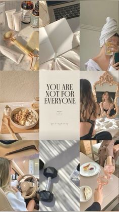 a collage of photos with the words you are not for everyone