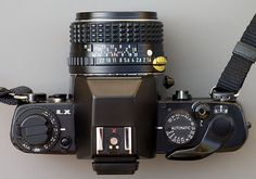 a camera with two different lens types attached to it