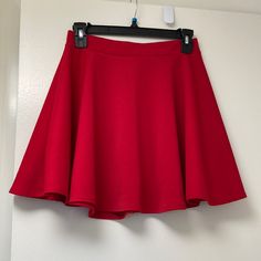 Nwot Sweet Hearts Red Skater Skirt High Waisted, 16” Length Waist To Hem Rich, Cherry Red Color Never Worn, Smoke Free Home Casual Red Full Skirt Bottoms, Casual Red Flared Skirt, Red Stretch Skort With Lining, Red Stretch Skort With Lined Skirt, Stretch Red Skort With Lined Skirt, Red Stretch Lined Skort, Red Stretch Short Skirt, Red Stretch Skirt With Short Length, Casual Red Full Mini Skirt