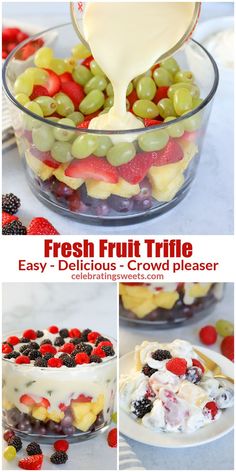 fresh fruit trifle is an easy and delicious dessert