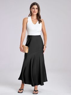 F00264892-403 Elegant Stretch Flared Skirt, Stretch Pencil Skirt For Summer Evenings, Casual Evening Maxi Skirt, Casual Maxi Skirt For Evening, Casual Relaxed Maxi Skirt For Evening, Elegant Summer Skirt For Night Out, Casual Evening Maxi Skirt With Relaxed Fit, Chic Formal Stretch Maxi Skirt, Elegant Stretch Lined Skirt