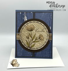 a card made with the stamp set and dieing technique, featuring an image of flowers