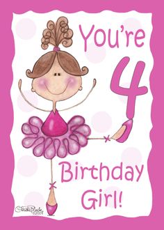 3rd Birthday Card, Birthday Wishes Girl, Happy 3rd Birthday, Birthday Wishes For Kids, Cute Ballerina, Girls 3rd Birthday, Happy Birthday Kids, Birthday Girl Quotes, Birthday Wishes Flowers