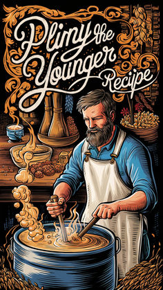 a man cooking food on top of a pot with the words piney of younger recipe