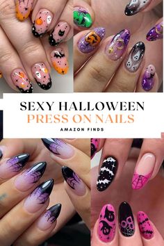 Shop the Amazon links to find  these spooky, sexy, halloween nails. Press  on acrylic, gel x nails at home. #HalloweenPin24 #paidcommision #affiliatelink Gel X Nails At Home, Nails Amazon, Gel X Nails, X Nails, Halloween Press On Nails, At Home Diy, Nails Press, Acrylic Gel, Nails At Home