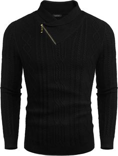 Shawl Collar Black Pullover Cable Knitted Men's Sweater Imported Warm knitted fabric Pull on closure Do not Bleach Brand Size Sleeve Length Chest Shoulder S 24.4 33.5 17.2 M 24.8 35.4 17.7 L 25.2 37.4 18.2 XL 25.6 39.4 18.7 2XL 25.8 41.3 19.3 3XL 26 44.3 20 Cable Knitted Sweaters, Mens Shawl Collar Sweater, Casual Turtleneck, Shawl Collar Sweater, Pullover Sweater Men, Buy Sweaters, Fitted Turtleneck, Knit Men, Black Pullover