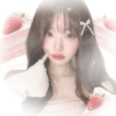 Wonyoung Strawberry, White + Core + Aesthetic, Wonyoung Pink, Wonyoung Pics, Dollete Coquette, Wonyoung Pfp, Coquette Pfp, Wonyoung Icons, Ive Icons