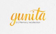 the logo for gunita memory recollection, which has been designed to look like an