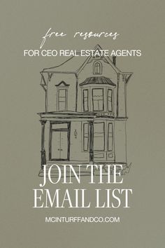 a house with the words join and receive for real estate agent