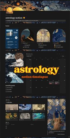 the astrology website is shown in this screenshote, it shows an image of saturn and other planets