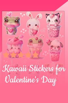 kawai stickers for valentine's day