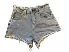 Super adorable Jean cutoff shorts! High waisted with distressed detailing around waist for a super unique look! Looks great snug or as a boyfriend fit. Super short cut off and has decent pockets. Worn in perfectly for trendy style. Fits 00-0 The Sak Handbags, Shorts High Waisted, Poncho Tops, Cutoff Shorts, Denim Cutoffs, Cut Off Jeans, Shorts Denim, Short Cut, Distressed Shorts