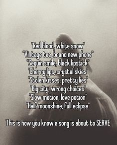 a black and white photo with text that reads red blood, white snow vintage teee, and new phone