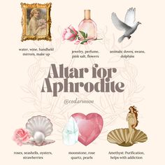 an advertisement for the perfume brand's new product, altar or aphrodite