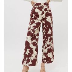 Urban Outfitters Bdg Wide Leg Cow Print Pants. Size 27. High Waisted. Brand New Without Tags. Cow Print Pants, Urban Outfitters Fall, Wide Leg Pants Jeans, Urban Outfitters Jeans, Fall Pants, Bdg Jeans, Urban Outfitters Pants, Wide Jeans, Print Pants