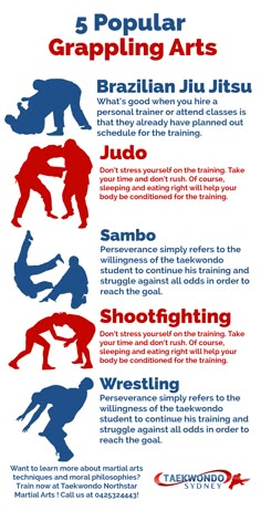 an info sheet with different types of people doing martial moves and how to use them