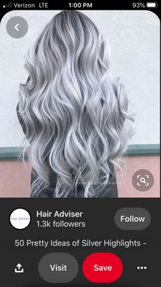 Platinum Grey Hair Silver, Silver Bayalage Hair, Platinum Gray Hair Silver, Silver Balayage, Gray Highlights, Tanning Skin Care, White Blonde Hair