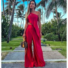 Long Pants Outfit, Chique Outfit, Wide Leg Pant Suit, High Waist Wide Leg Pants, Loose Jumpsuit, Two Piece Pants Set, Traje Casual, Elegante Casual, Rose Rouge