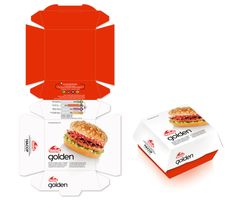 an open box with a sandwich inside and the lid opened to show it's contents