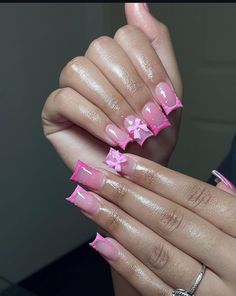 Short Pink Nails, Poppin Nails, Bow Nails, Accepting New Clients, Hard Nails, Girly Acrylic Nails, Glow Nails