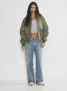 LOW-SLUNG BAGGY JEAN Baggy Jeans Low Rise, Pant Outfits, December Outfits, Low Rise Baggy Jeans, Santa List, Baggy Jean, Relax Pants, S Signature, Low Rise Jeans