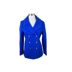 J. Crew Majesty Stadium Cloth Nello Gori Blue Wool Jacket Coat Sz 4 Armpit To Armpit, Lying Flat: 19" Length: 27" In Excellent Condition Ships From A Smoke Free Home Blue Wool, Wool Jacket, Jacket Coat, J Crew, Color Blue, Coats Jackets, Size 4, Jackets & Coats, Jackets For Women