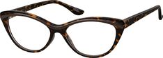 Inject your wardrobe with a dose of glam with this classic cat-eye frame. Made with lightweight TR90 plastic the medium-sized frame features a stylish embossed detail on the browline. It is available in the following options: dark brown tortoiseshell or black with white brow detail. This frame has a glossy finish. | Zenni Women's Retro Cat-Eye Prescription Glasses Tortoiseshell Plastic Frame Chic Glasses, Perfect Cat Eye, Cat Eye Eyeglasses, Diamond Face Shape, Eye Prescription, Tortoise Shell Cat, Zenni Optical, Stylish Glasses, Retro Cats