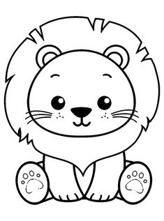 the lion is sitting down coloring page