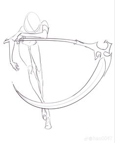 a drawing of a person holding an arrow with one hand and the other arm extended