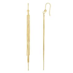 You'll want to sweep your hair up to showcase the waterfall like movement of these dangling tassel earrings. Featuring a ball stud and tassel motif, these fringe earrings are a perfect addition to anyone’s jewelry collection. These 14K yellow gold French wire back earrings come in a elegant gift box14K Yellow GoldPolis Wire Clasp, Minimalist Earrings Studs, Simple Stud Earrings, Minimalist Studs, Tassel Drop Earrings, Beaded Drop Earrings, Yellow Gold Earring, Drop Earring, Gold Earrings Dangle