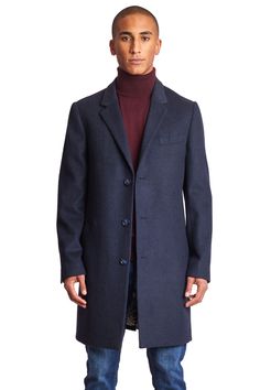 This dark navy soft touch Notch Topcoat is a timeless addition to any wardrobe. Crafted from a poly-wool blend, it features a classic notch collar, faux hair texture, and front pockets for practicality. Its navy hue and tailored fit make it appropriate for both formal and casual settings. This ensures you stay warm and stylish throughout the colder months.PRODUCT DETAILS: style 6495C slim-fitting long sleeve notch collar faux hair texture poly-wool blend dry clean only imported Fall Suit, Faux Hair, Knit Outerwear, Formal Pants, Hair Texture, Notch Collar, Jacket Sale, Shirt Sale, Casual Jacket