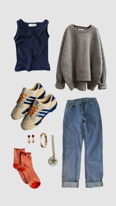 Created by juliak617 on Shuffles Autumn Outfit, Outfit Inspo Fall, Mode Inspiration, Cute Casual Outfits, Jeans Shorts