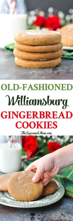 old - fashioned williamsbury gingerbread cookies on a plate