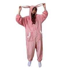 PRICES MAY VARY. Cute Fleece Warm One Piece Jumpsuit Kawaii Soft Fluffy Hooded Non Footed Pajama Plush Zip Up Hoodie Sleepwear Pj for Women Cartoon Animal Bunny Ears Halloween Onesie Adult Cosplay Sleepwear Adult Pink Rabbit Pajamas Overalls Winter Thicken Kawaii Fluffy Pajamas with Rabbit Ears Hooded Long Sleeve Animal Adult Onesies , The Lovely Fuzzy Cute Pjs Make Your Costume Naughty , Unique and Charming In Your Furry Convention or Party! The Loose Cozy One Piece Pajamas Cosplay Costume Mate Pajama Onesie For Women, Fluffy Onesie, Onsie Outfits Women, Kawaii Jumpsuit, Bunny Adult Costume, Bunny Onesie Women, Kawaii Pajamas Onesies, Winter Pink Onesie For Sleep, Pink Bunny Costume