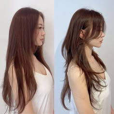 wolf cut hair detail Hair Straight With Layers, Hairstyles For Long Hair Wolfcut, Short Top Layers Long Hair, Mullet For Long Hair, 360 Butterfly Haircut, Cool Long Haircuts For Women, Long Hair Mullet Straight Hair, Hair Ideas Long Haircuts, Layered Hair Styles For Long Hair