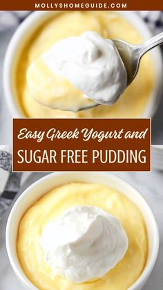 Indulge guilt-free in this deliciously creamy treat made with Greek yogurt and sugar-free pudding. This light and satisfying dessert is perfect for satisfying your sweet cravings without derailing your healthy eating goals. With the smooth texture of Greek yogurt combined with the rich flavor of sugar-free pudding, you won't believe it's actually good for you! Try this simple and delightful recipe today for a wholesome yet decadent dessert option that won't make you sacrifice flavor or satisfact Yogurt Flavor Ideas, Sugar Free Energy Dessert, Yogurt And Pudding Recipe, Greek Yogurt Sugar Free Pudding, Yogurt Pudding Recipes, Yogurt And Sugar Free Pudding, No Sugar Desserts Healthy, Sugar Free Pudding Recipes, Keto Greek Yogurt Recipes