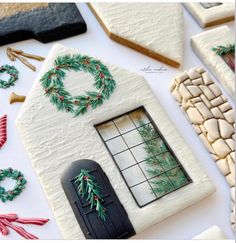 some cookies and other decorations on a table