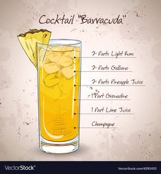 the cocktail bar menu with an orange drink and ingredients for it on a beige background