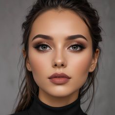 Makeup For Brunettes, Statement Makeup, Glowing Skin Makeup, Wedding Guest Makeup, Glam Wedding Makeup, Brunette Makeup, Bold Makeup Looks, Dark Eyeshadow, Berry Lips