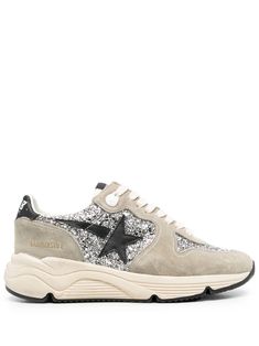 Golden Goose Running Sole, Glitter Sneakers, Sole Sneakers, Golden Goose Sneakers, Golden Goose Deluxe Brand, Golden Goose Shoes, Sneakers Grey, Golden Goose, Designer Sneakers