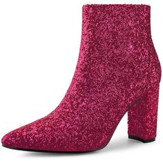 These stylish boots are made of a material that will be a big hit. They have an elasticated side zipper, sequin upper, and high-block heels for an added touch of style. They are great for parties, clubs, dating, daily, and going out. These boots are eye-catching, so just pair them with your skirts or skinny jeans to create a stylish, fashionable look. Halloween Costume Boots, Sparkle Boots, Gold Boots, Madden Boots, Chunky Heel Ankle Boots, Glitter Design, Womens Chunky Heels, Back To College, Hiking Boots Women