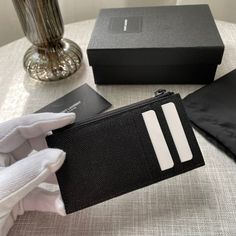 Size: Standard Size It comes with Dust box, Care manual, Tag, and Paper bag. Luxury Black Wallet For Business, Wallets, Paper Bag, Things To Come, Wallet