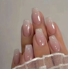 BRAND NEW PRESS-ON NAILS  | eBay Press On Prom Nails, Press On Ombre Nails, Nails For A Rose Gold Dress, Wedding Nails For Bride Classy Bridal Dress, Wedding Nails Winter Brides, Nails Wedding Mother Of Bride, American Natural Nails, Nails For Mint Green Dress, Natural Nails For Wedding