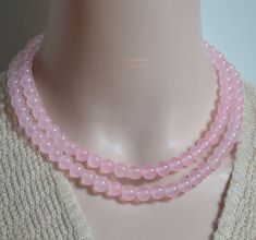 material: pink agate clasp: lobster clasp Pink agate beaded necklace,8mm pink agate Necklace for men and women,2 rows pink agate necklace,pink agate necklace,bead necklace Making Technics: Full Handmade necklace length: can choose bead size: 6mm.8mm.10mm.12mm This necklace is the Perfect Gift for people you love and care about! Elegant Pink Beaded Necklaces With 8mm Beads, Elegant Pink Beaded Necklace With 8mm Beads, Pink Agate Beaded Necklaces As Gift, Pink Agate Beaded Necklaces With Round Beads, Pink Agate Beaded Necklace With Round Beads, Pink Agate Jewelry With 8mm Beads, Pink Rose Quartz Necklace With 8mm Beads, Necklace Bead, Necklace Making