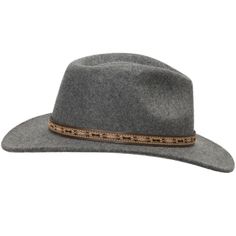 ↑ Click above to watch the video! ↑ Expedition Outback is a crushable wool felt outback style fedora with a tall handblocked blocked teardrop crown that features a patterned authentic leather hatband, a medium brim, and a breathable sweatband. The brim contains a wire to hold its shape. Material: 100% Wool FeltBrim: 2 5/8"Crown: 4 1/4" teardropHatband: 5/8" leatherClimate: Cold Hand-finished in the US. If your measurement falls between sizes, choose the next largest size. A looser fit is recomme Western Style Fur Felt Fedora With Flat Bill, Wool Hat Bands For Outdoor Winter, Winter Wool Hat Bands For Outdoor, Winter Hunting Hat Band With Flat Brim, Western Wool Hat Bands For Ranch, Western Flat Bill Hat Bands For Travel, Western Wool Hat With Flat Bill, Curved Brim Hat Bands For Winter Hunting, Western Fur Felt Hat Bands For Outdoor