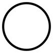 a black circle on a white background